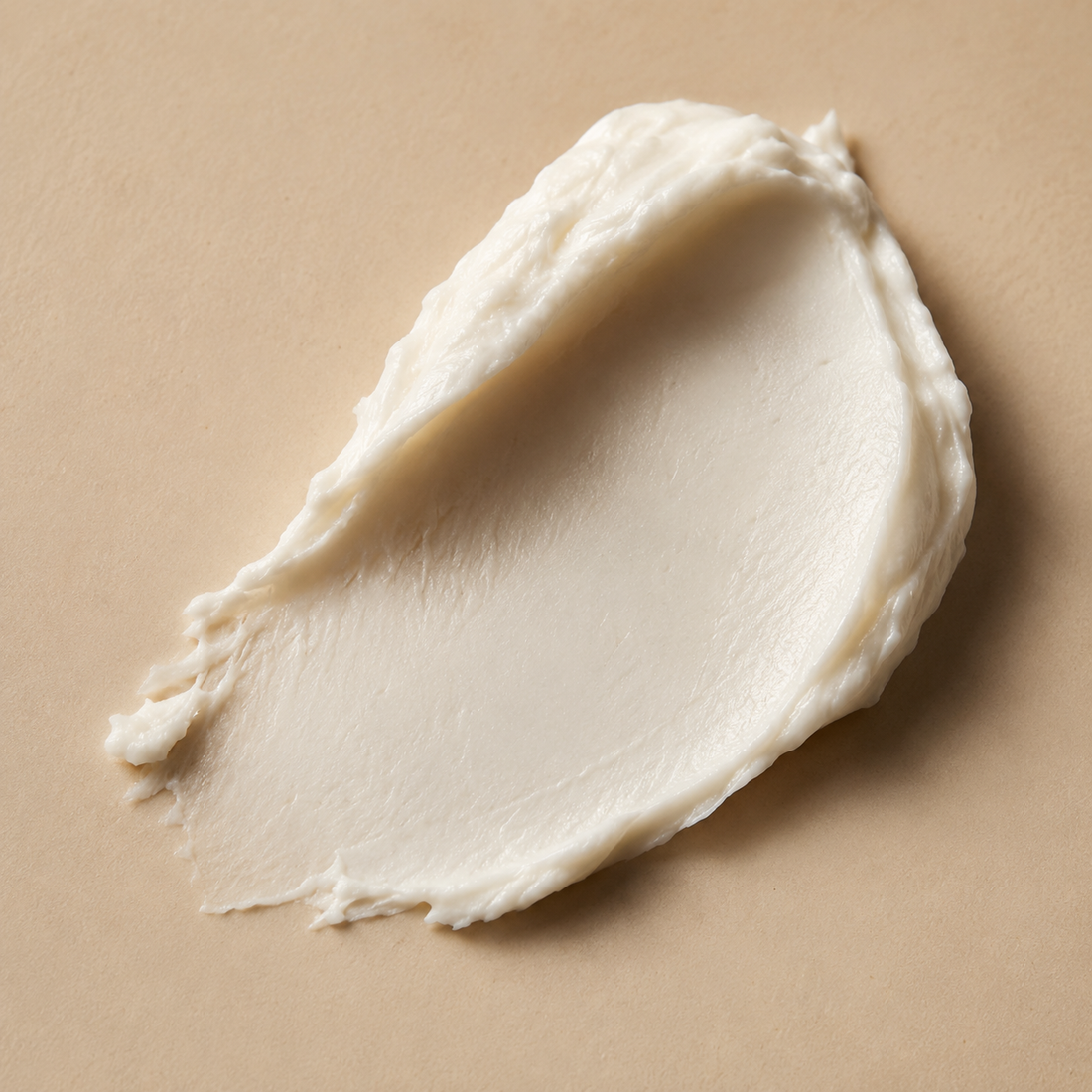 Rich texture swipe of BARE hand cream